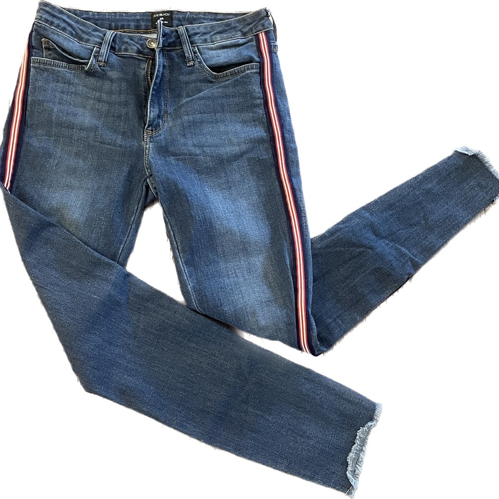 Women’s Denim Jeans with Pinstripe Leg